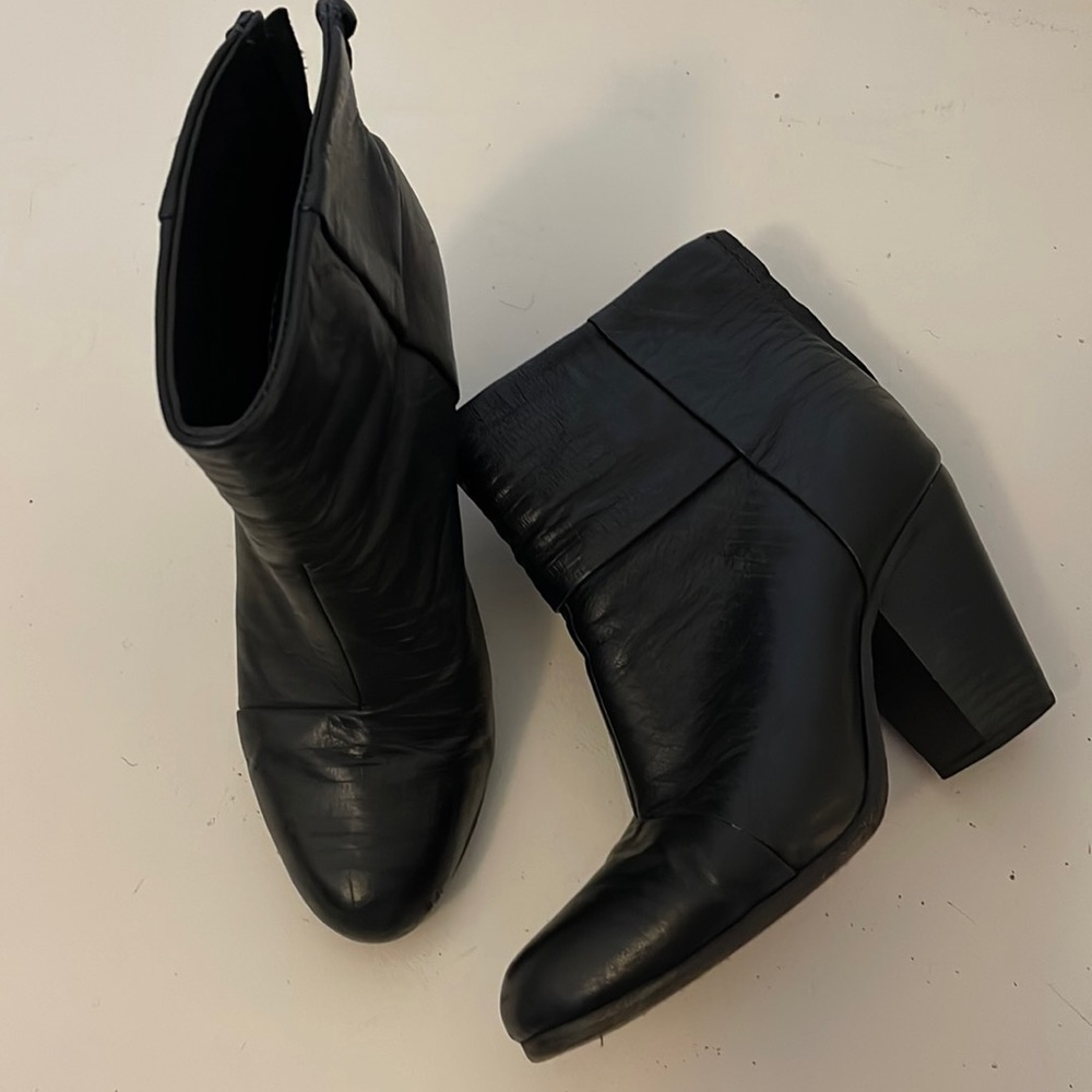 Rag and bone Newbury textured heeled booties